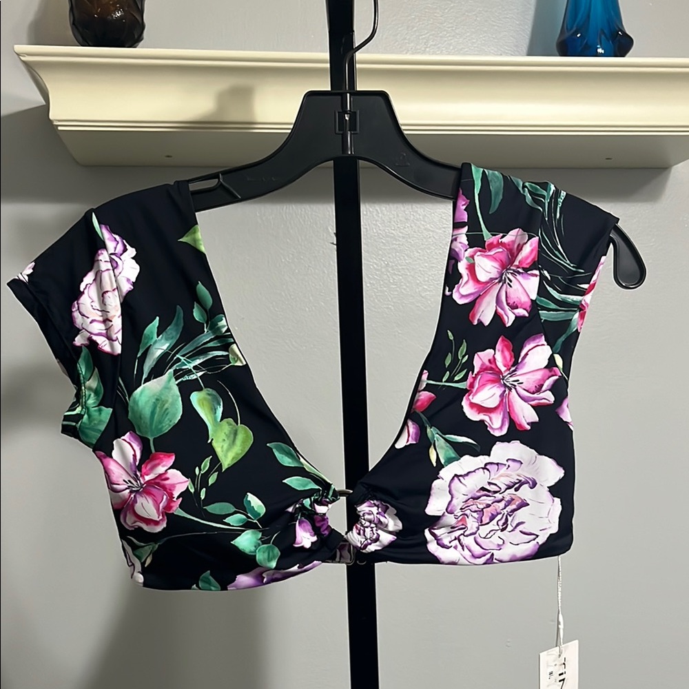 TiniBikini Black and Pink 2 piece swim set size LARGE